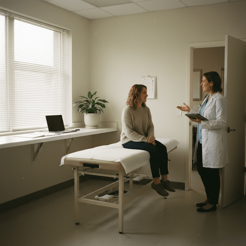 Primary care physician in a modern clinic